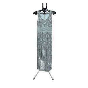 Tommy Bahama Womens Small Blue Grey Medallion Print Sleeveless Maxi Dress S